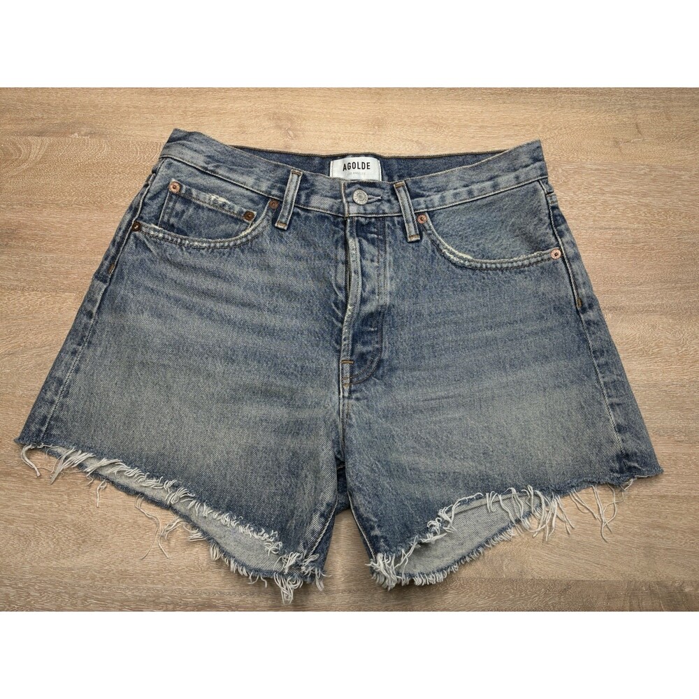 Agolde Parker Long Shorts in Wheel Wash Size 27 - Picture 3 of 9